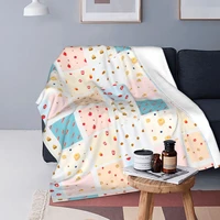 cute food pattern blanket fleece decor tortilla pizza hamburger multi function ultra soft throw blankets for bedding couch quilt