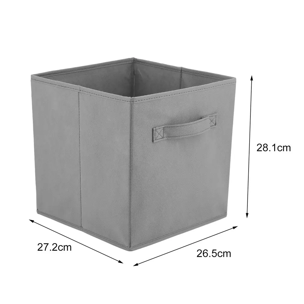 

2PCS/8PCS Portable Foldable Square Canvas Storage Collapsible Folding Boxes Fabric Cubes With Handle For Kids Toys Clothes