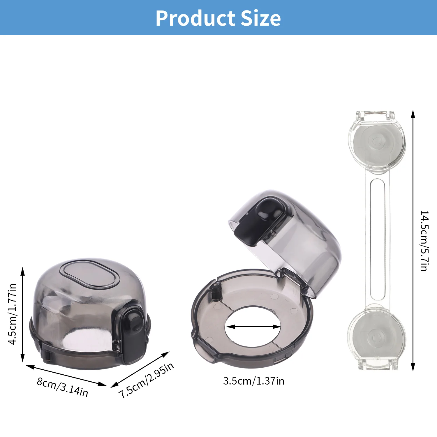 

2pcs Gas Stove Knob Covers Natural Gas Switch Safety Padlock Lid Lock Oven Lock Baby Safety Lock Protection For Kitchen Tools