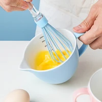 whisk ceramic measuring cup baking measuring pot household drainage cup with scale mixing bowl with handle batter bowl dessert
