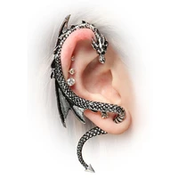 personality gothic punk rock vintage dragon ear cuff earrings for women men earcuff orecchini