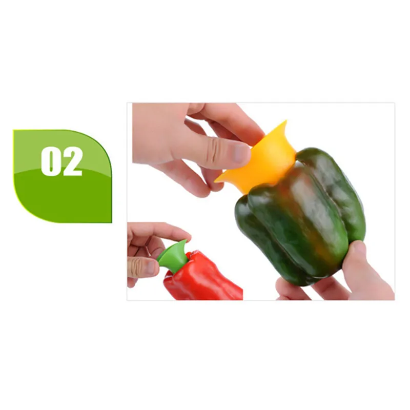 2в1 перец чили колокол Jalapeno корер для удаления семян Зеленый Перец Чили резак