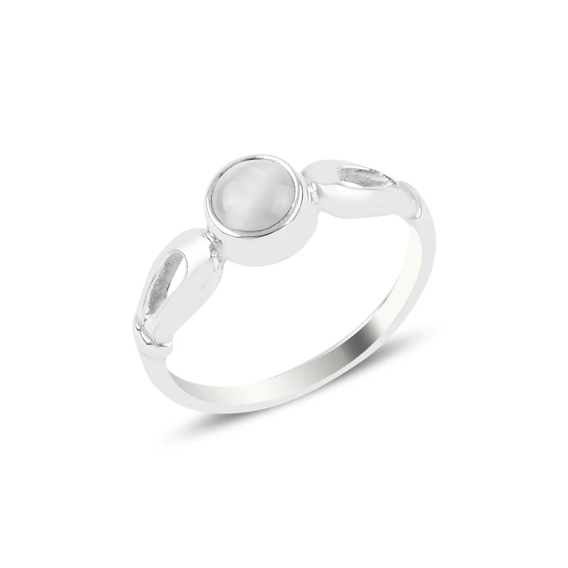 

Silverlina Silver White Cat 'S Eye Engagement Ring