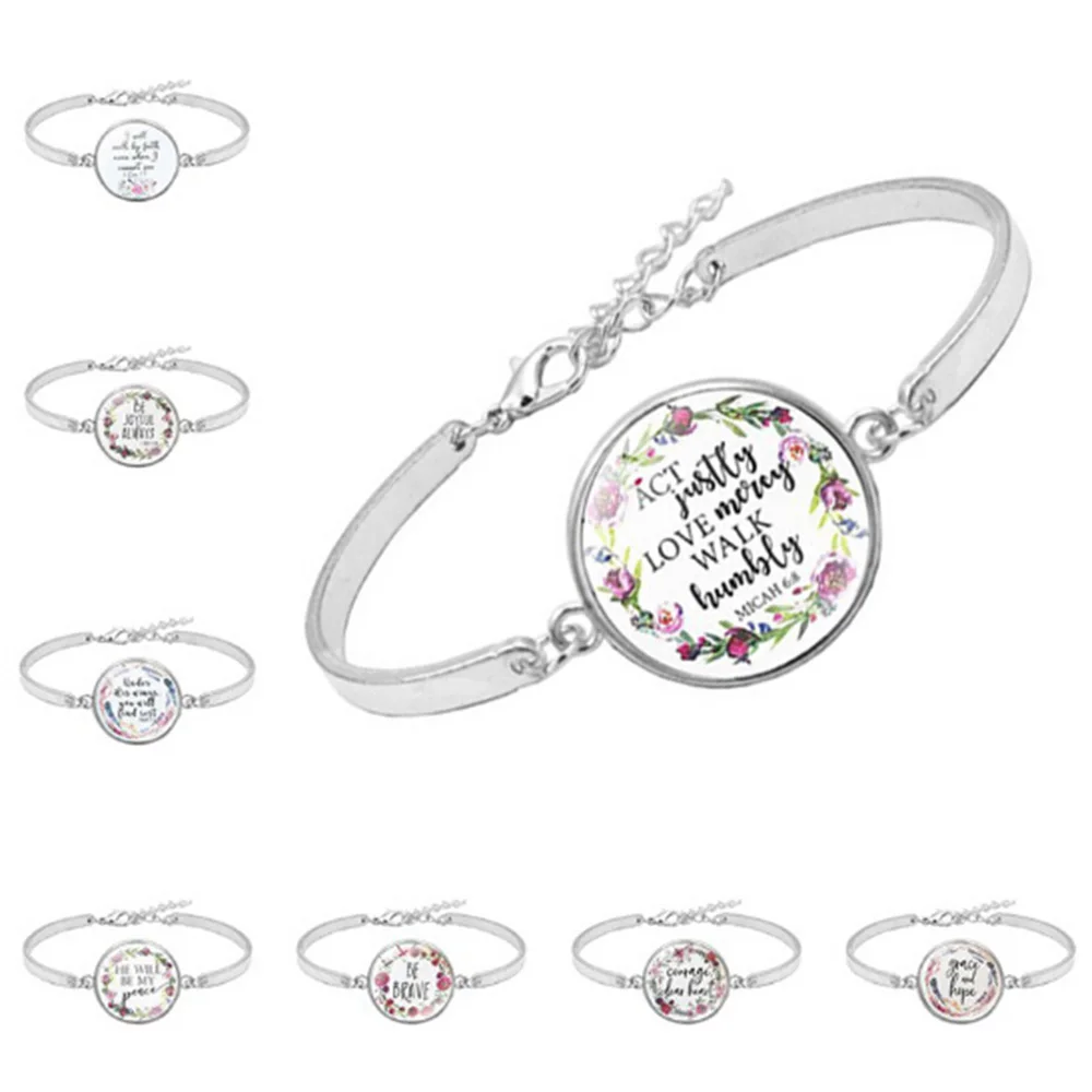 1 шт. Модные женские браслеты с текстами и сюжетами из Библии изображением Иисуса