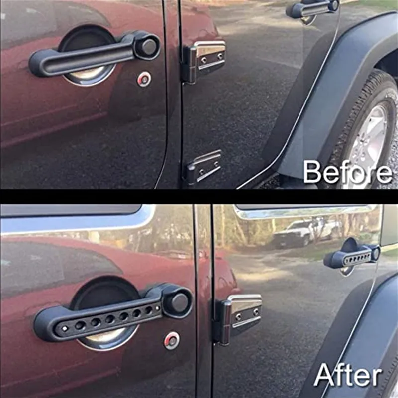 

For Jeep JK Parts Handle Cover For 2007-2015 Jeep Wrangler JK Unlimited Front Door Aluminum Grab Handle Cover Door Handle Insert