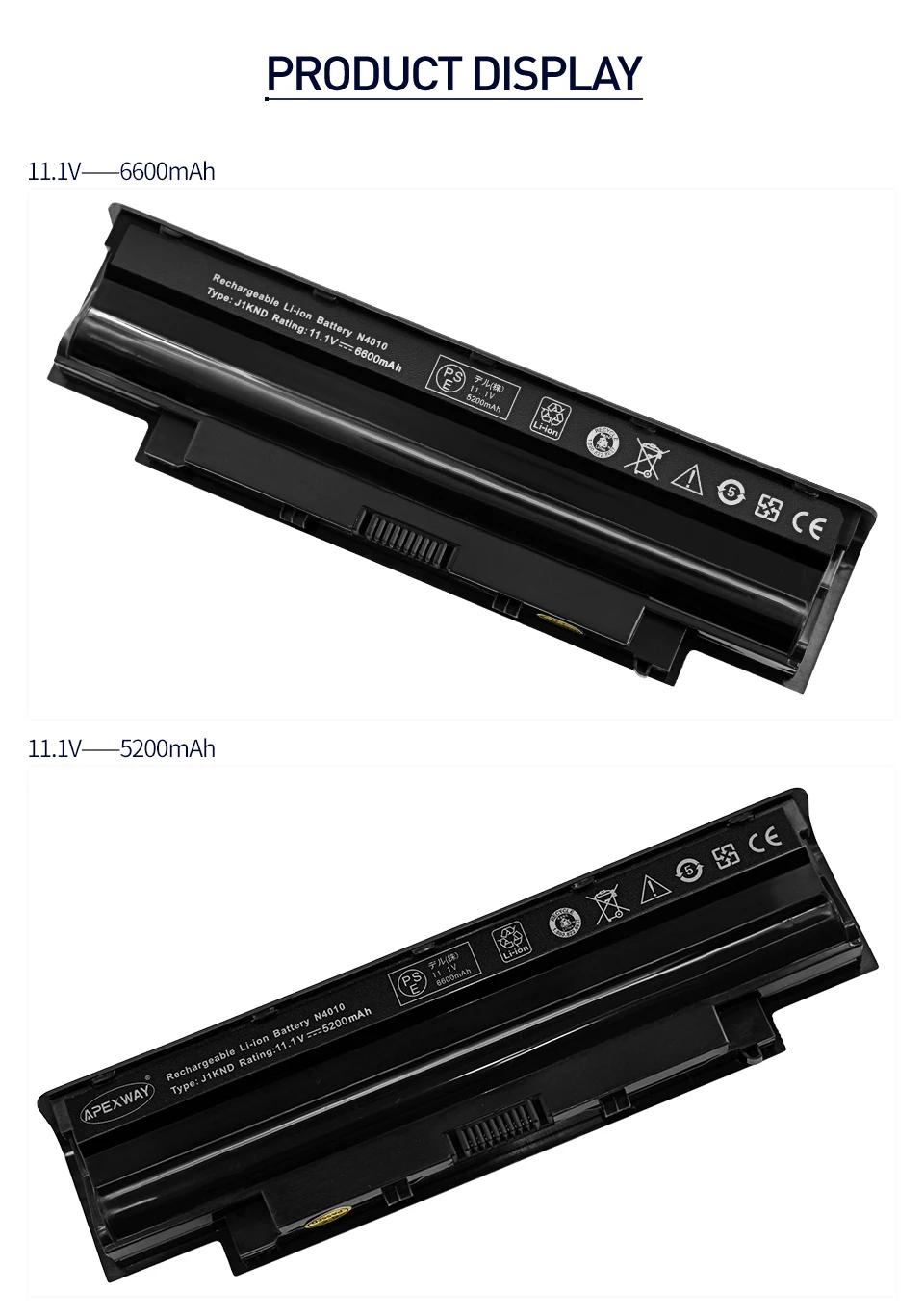 Apexway Аккумулятор для ноутбука Dell Inspiron M4040 M411R M5040 M511R N3110 N4050 N5050 Vostro 1450 1440 1540 1550 3450 3550 3750