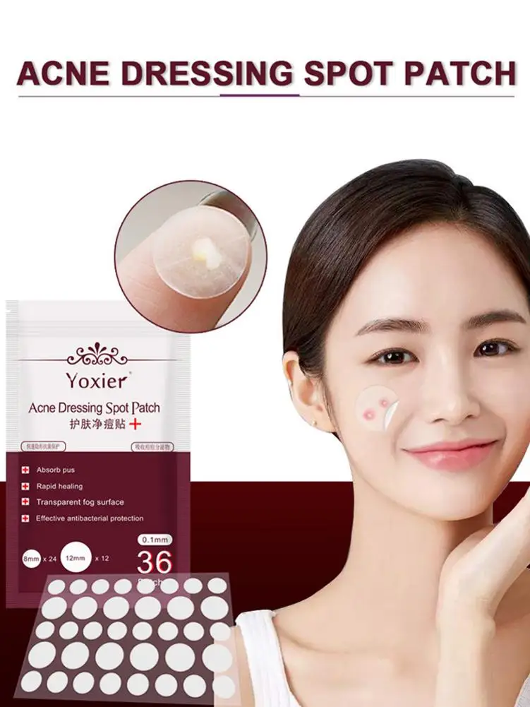 36PCS акне туалетный пятно патч прозрачный гидроколлоидная инструмент для