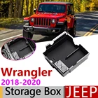Центральный подлокотник для Jeep Wrangler Sahara JL 2018 2019 2020, коробка для хранения, внутреннее хранение, уборка, автомобильный Органайзер, аксессуары