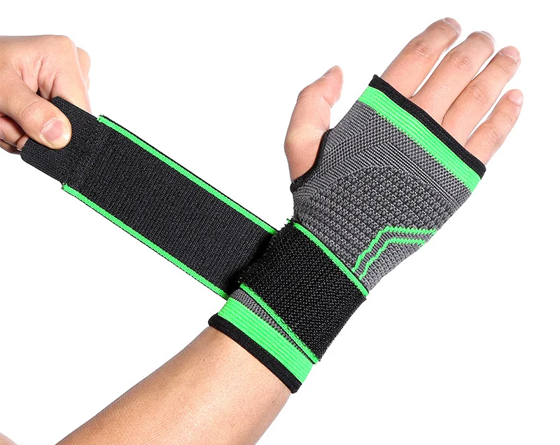 

Outdoor sports adult weightlifting fitness wrist pressurized breathable palm guard knitted hand guard