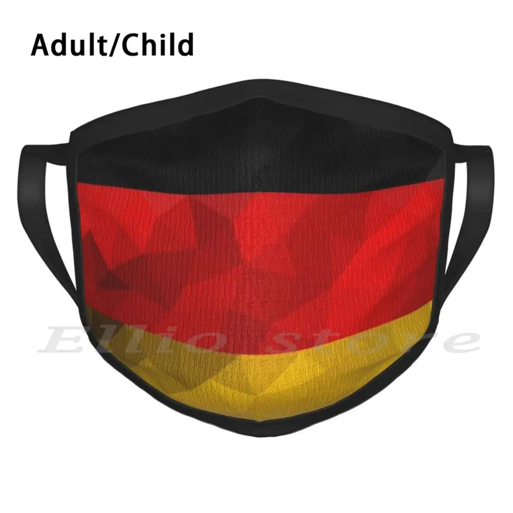 Германия Забавный принт многоразовый теплый шарф маска флаг войны гордость
