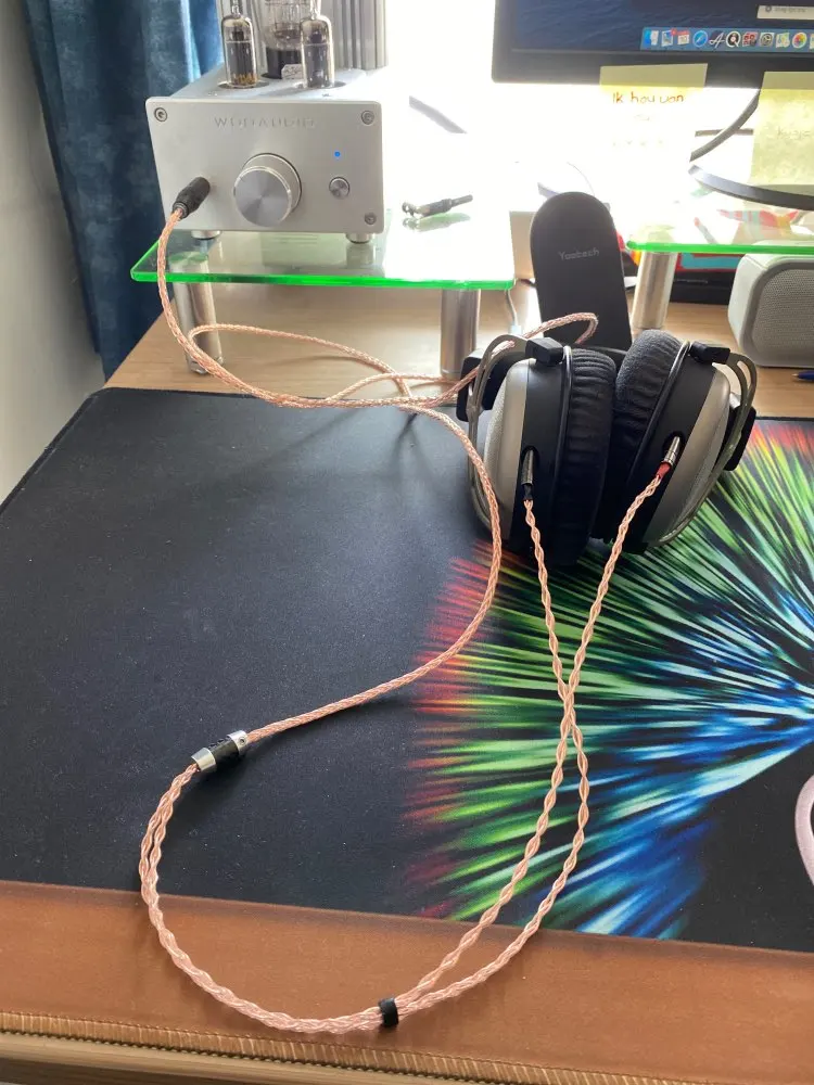 

Preffair MEZE9 8 Cores 7N OCC Single Crystal Copper Headphone Upgrade Cable for Sundara Aventho Focal Elegia t1 t5p D7200 MDR-Z7
