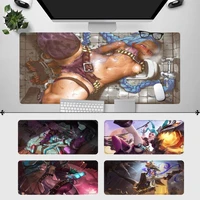 lock edge league of legends jinx gaming mouse pad laptop pc computer mause pad desk mat for big gaming mouse mat for overwatch