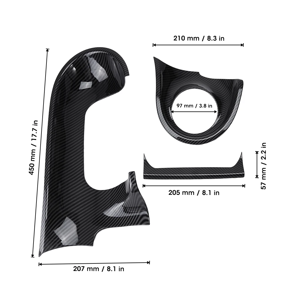 Центральная Автомобильная консоль из углеродного волокна декоративная панель