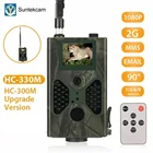 Фотоловушка HC330M, беспроводная камера для охоты на целлюлярную ловушку 2G, MMS, SMS, SMTP, 16 МП, 1080P, функция ночного видения, для дикой природы