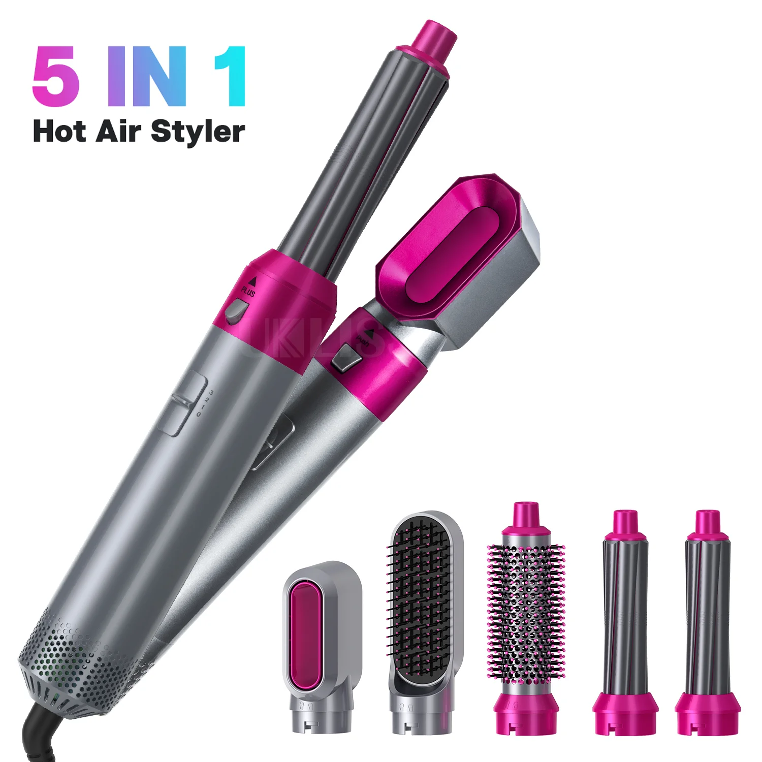 

Electric Hair Dryer Brush Negative Ions Blow Dryer Comb 5 In 1 Hair Styler Hairdryer Hair Blower Brush Salon Dryers Curling Iron