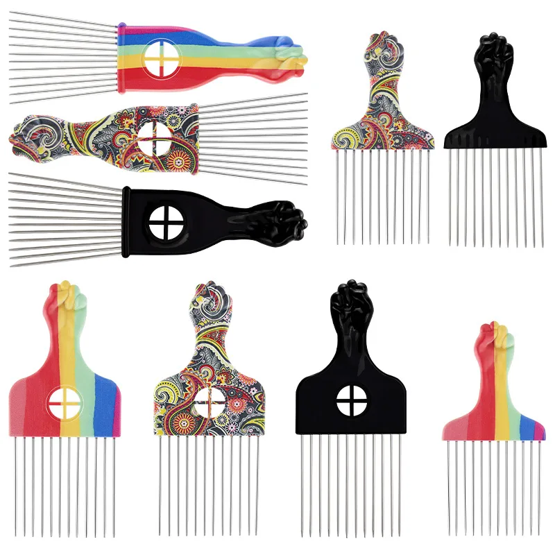 

Афро-Металлическая Расческа в форме кулака, 4 размера