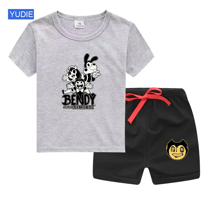 

Baby Boys Clothing Sets Summer Children's T Shirts + Shorts 2pcs Suits Bow Pants Sports Kids Clothes Fashion Clothes Casual suit