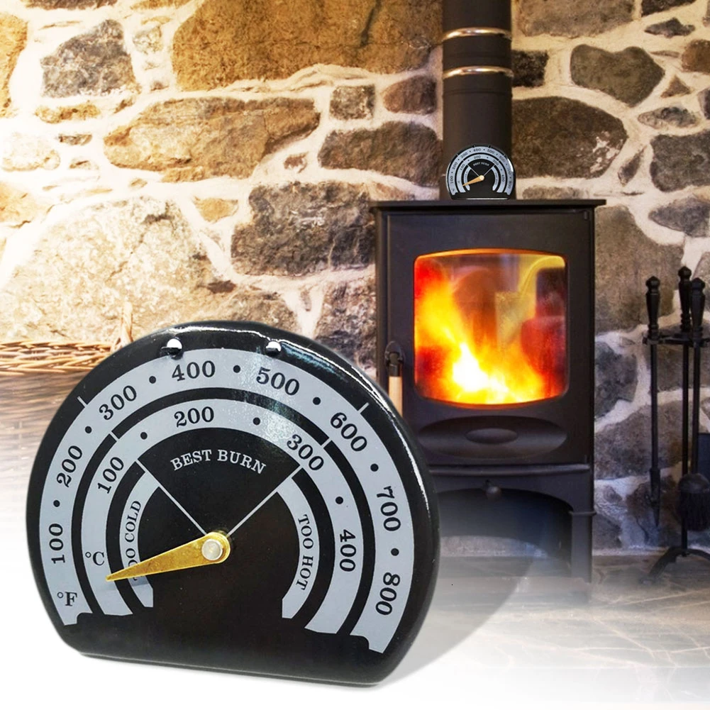 Магнитный деревянный термометр камин плита вентилятор метр термограф с