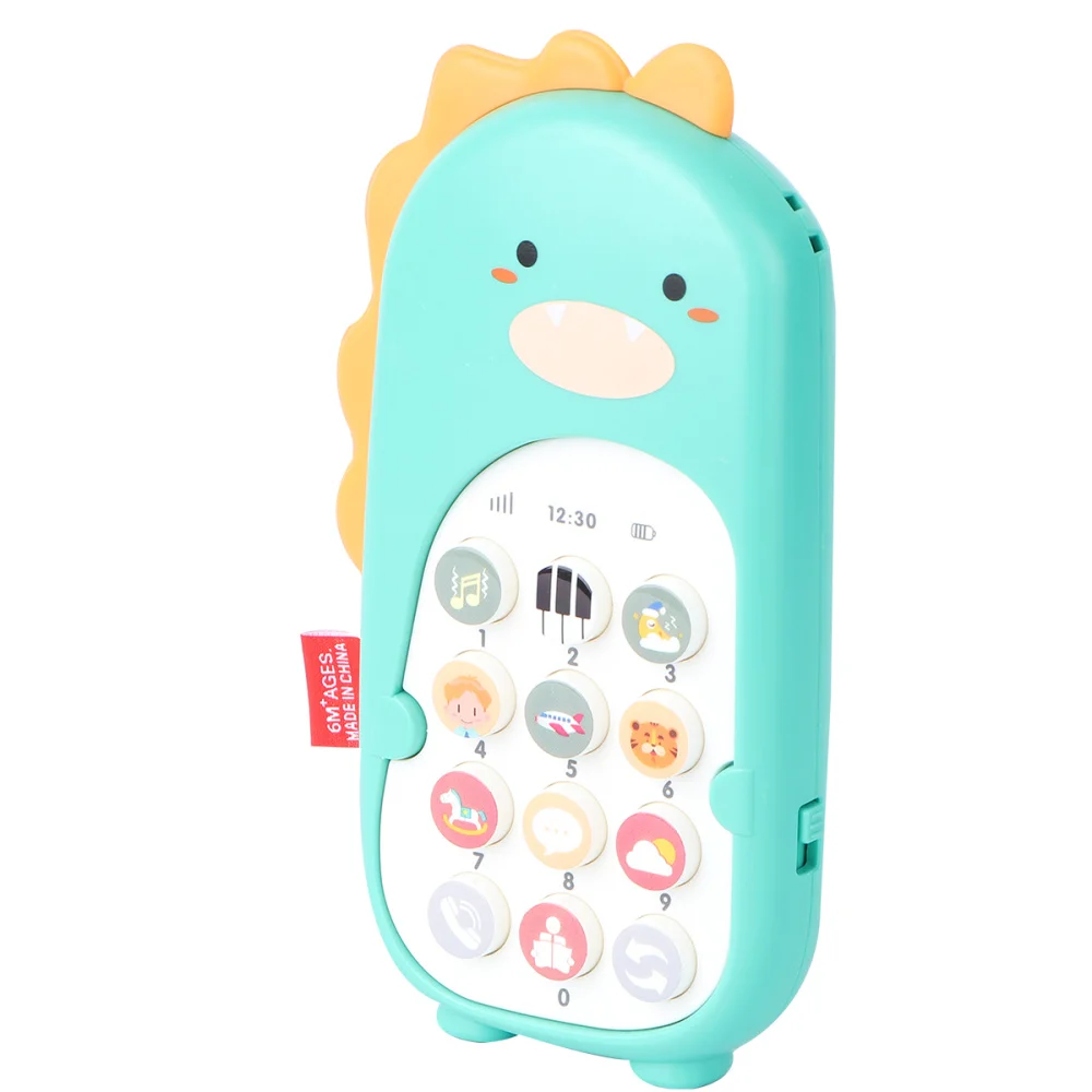

1PC Imitation Mobile Phone Early Childhood Bilingual Phone Chewable Vibration Phone Cartoon Baby for Kids Playin