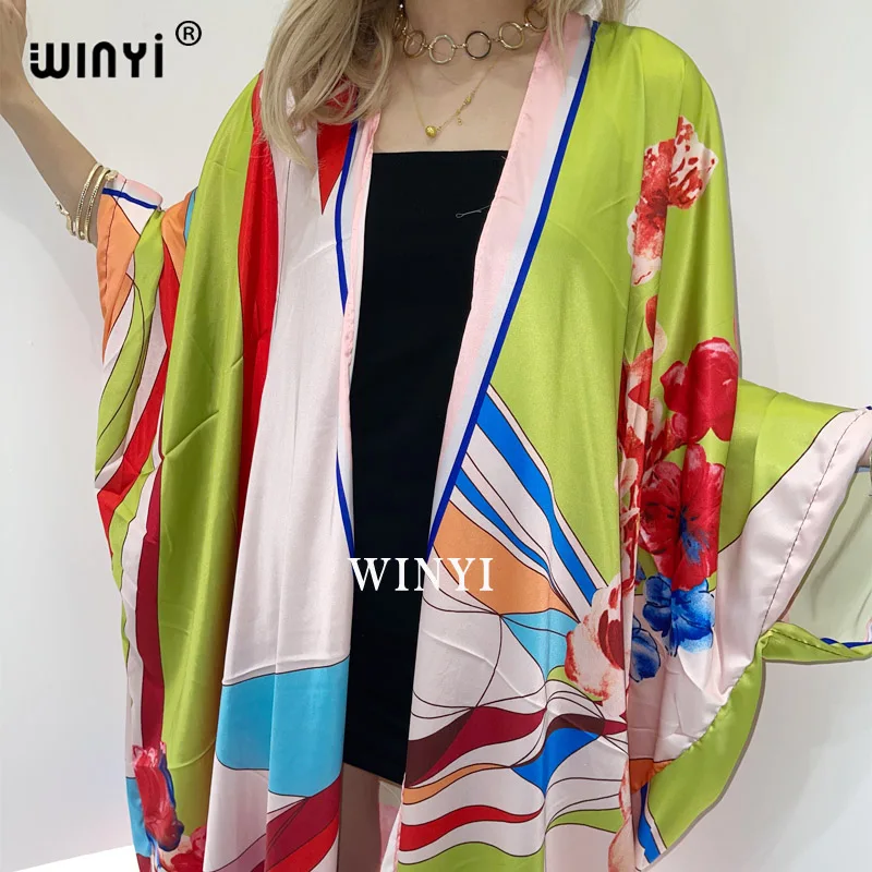 WINYI летнее платье 2021 женский кардиган Стич халат кимоно коктейльное sexcy Boho Макси