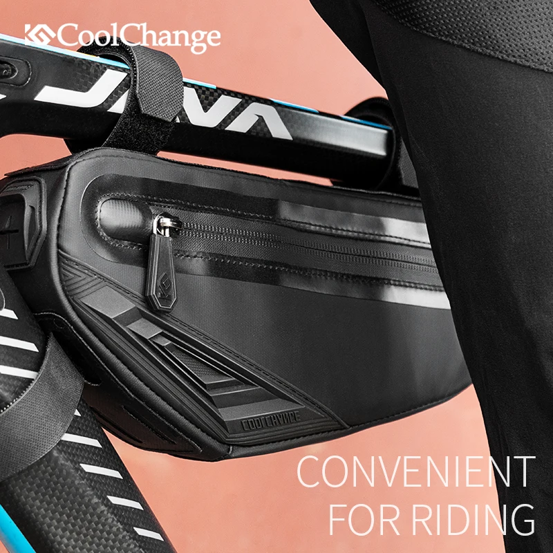 

CoolChange Bicycle Waterproof Triangle Bike Bag Front Tube Frame Cycling Bag MTB Road Large Capacity Reflective Bike Accessories