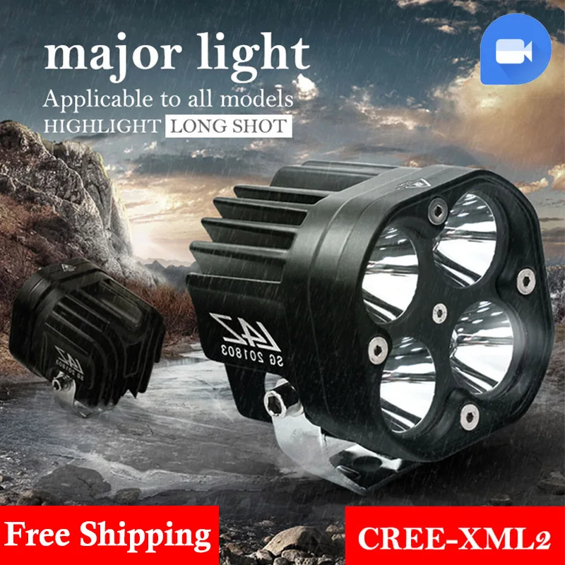 

2 шт., универсальные светодиодные лампы для мотоциклов, 60 Вт, 6500 лм, 12 В