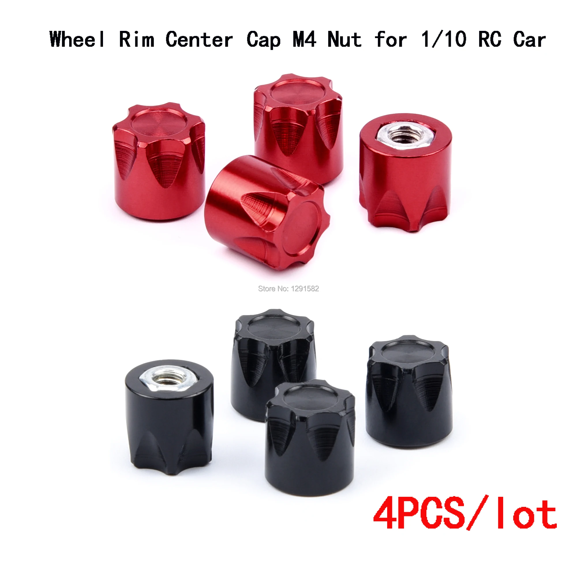4 шт. алюминиевое колесо радиоуправляемого автомобиля обод Центральная крышка M4