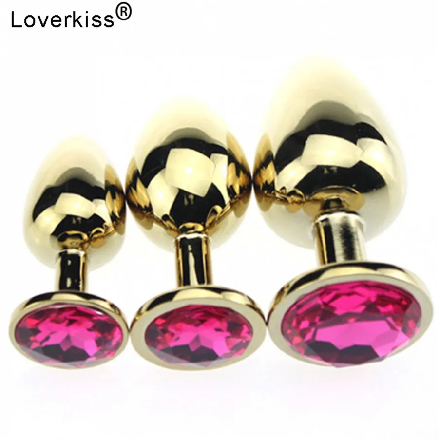 Intimate Metal Anal Plug Crystal Jewelry Smooth Large Butt No Vibrator Bead Anus Dilator Toys Set for Men Women | Красота и здоровье
