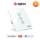 Tuya Smart ZigBee 3,0 ЕС шторы Жалюзи сенсорный переключатель для электрического штарки ролика двигателя Google Alexa Голосовое управление Управление дома Automatio