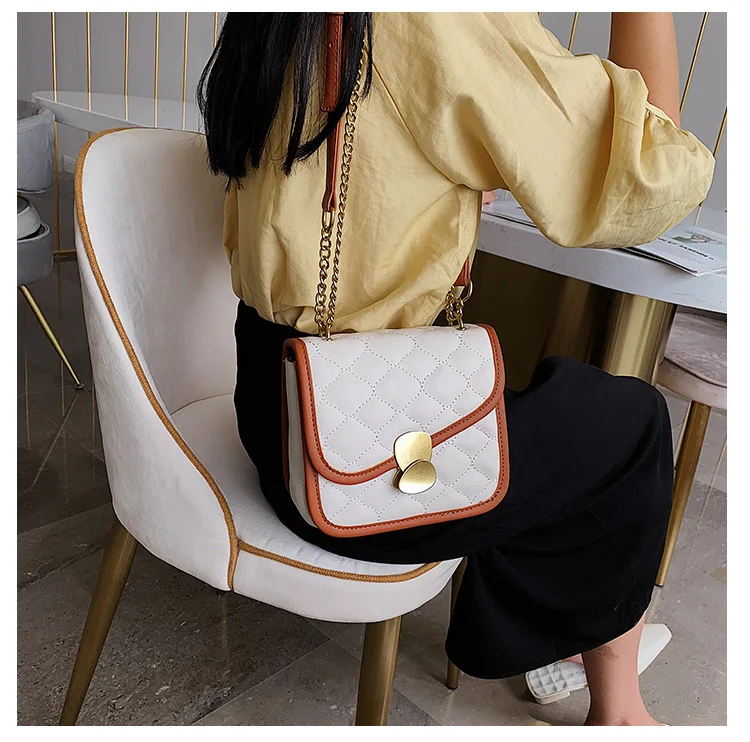 2019 новая Алмазная окантовка нерегулярная маленькая квадратная сумка цепи