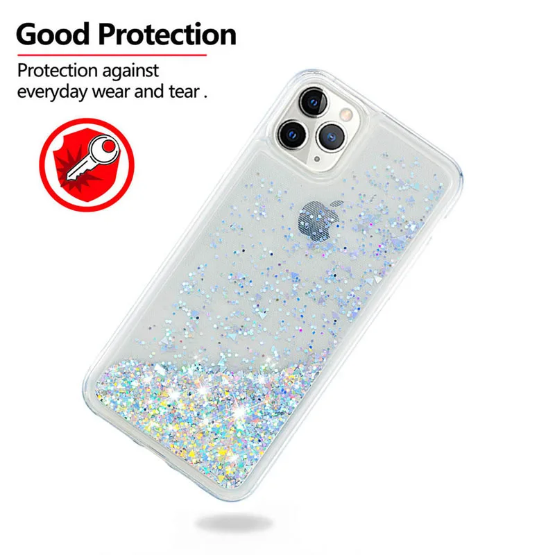 ТПУ динамический жидкостный Мягкий силиконовый чехол для iPhone 11Pro max Xr XS 6 Чехол для samsung S8 S9PLUS S7Edge Note 10 PRO 8