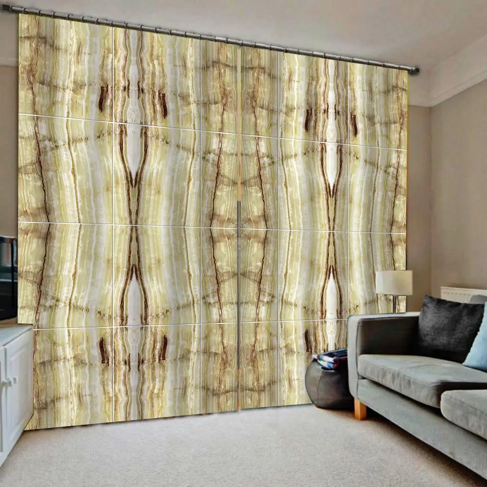 

marble curtains High quality custom 3d curtain fabric 3D Curtain Luxury Blackout Window Curtain Living Room