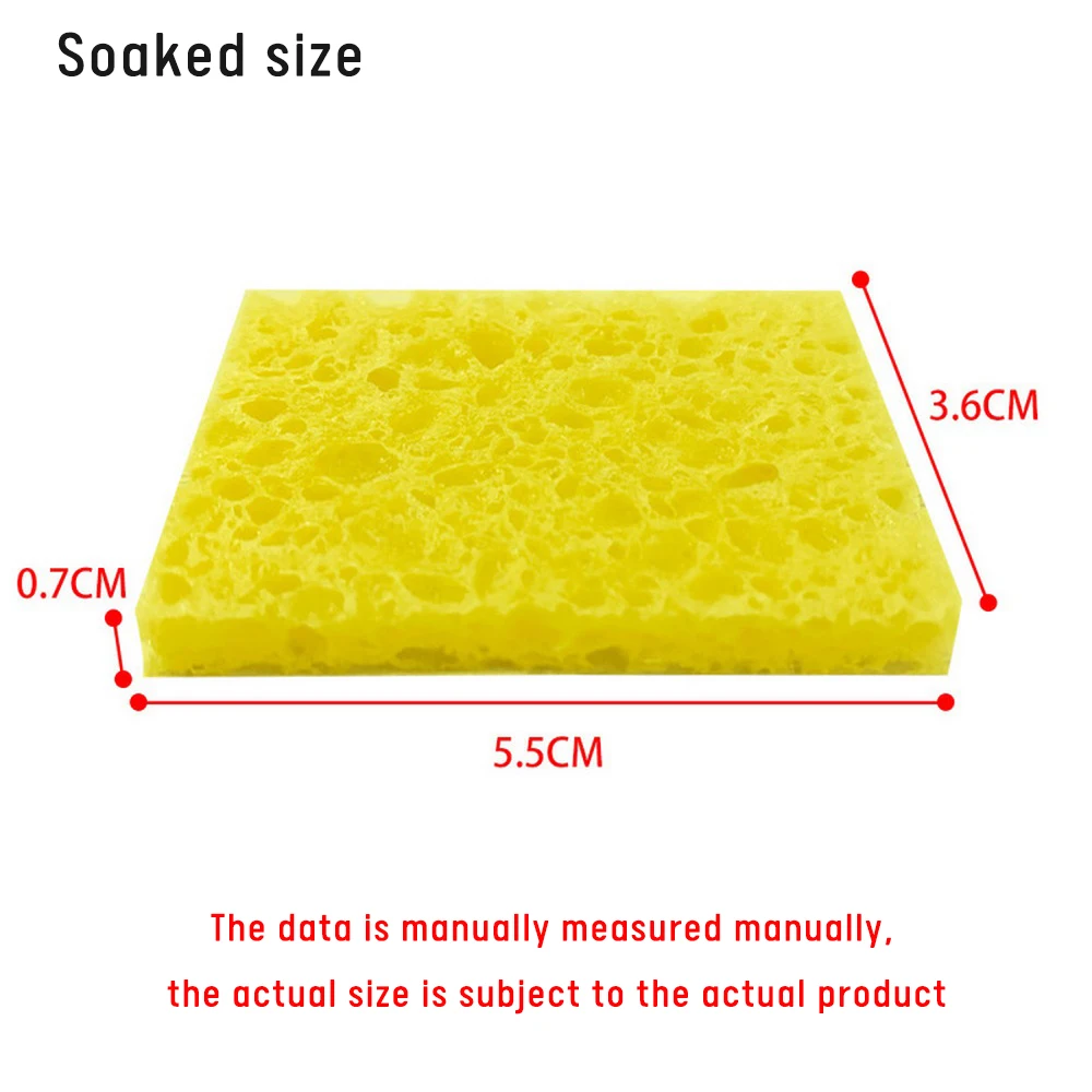 

100pc Soldering Iron Tips Cleaning Sponge Cleaner High Temperature Enduring Condense Sponge for Welding Tips Cleaining Tool