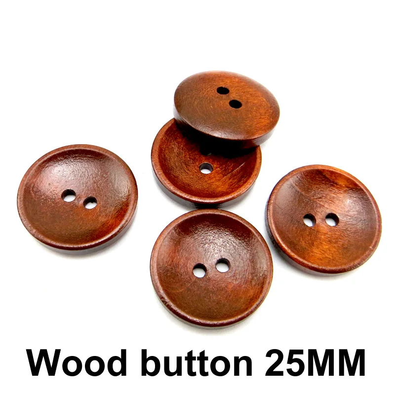 25 шт. деревянные пуговицы мм|brown wooden buttons|wooden buttonsbuttons buttons |
