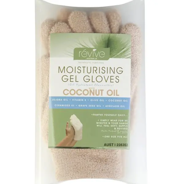 Австралия Revive увлажняющие перчатки с гелем кокосовым маслом уход за руками