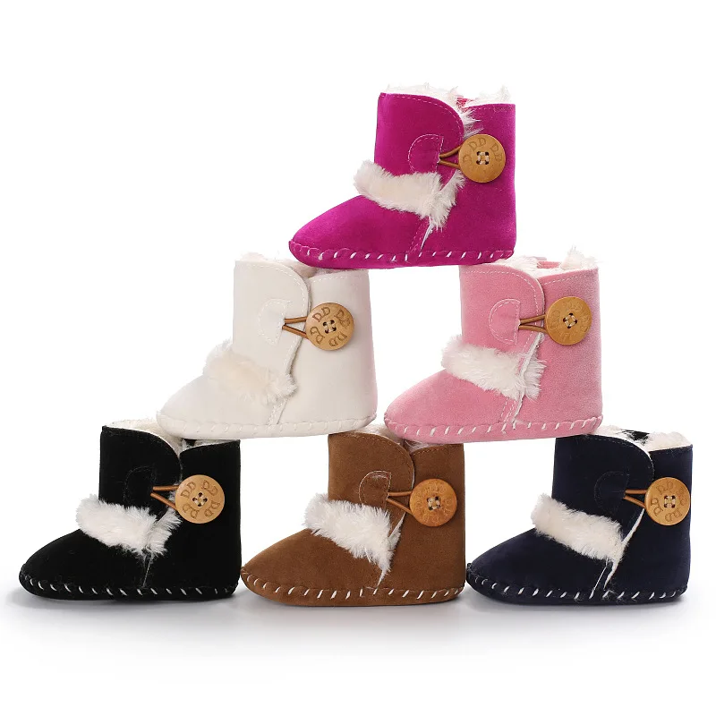 

Winter New Baby Boys Girls Boots Soft TPR Sole Infant First Walkers Toddler Crib Shoes 11cm 12cm 13cm