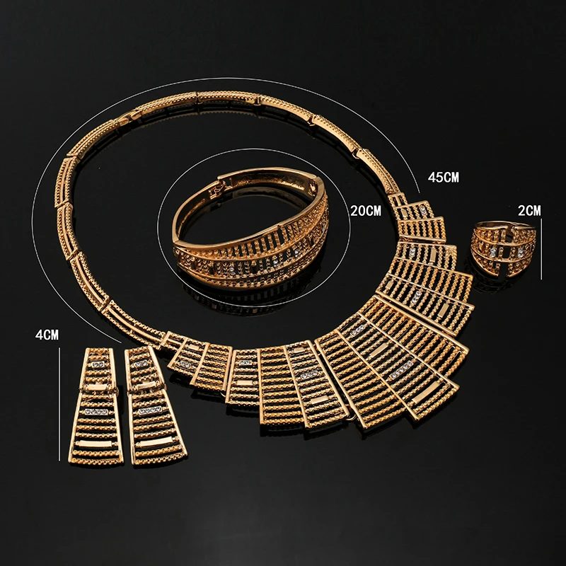 

Fani quality nigerian bridal bead colorful Jewelry Sets brand Dubai Gold Jewelry set Wholesale Women Wedding Jewelry Accessories
