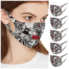 5 шт., маски хлопковые пылезащитные, для взрослых, смываемая маска для лица повторное использование, защита от загрязнений