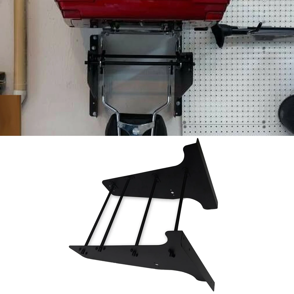 Стойка для чемодана Tour полка багажа с креплением на стену и спинкой подходит Harley