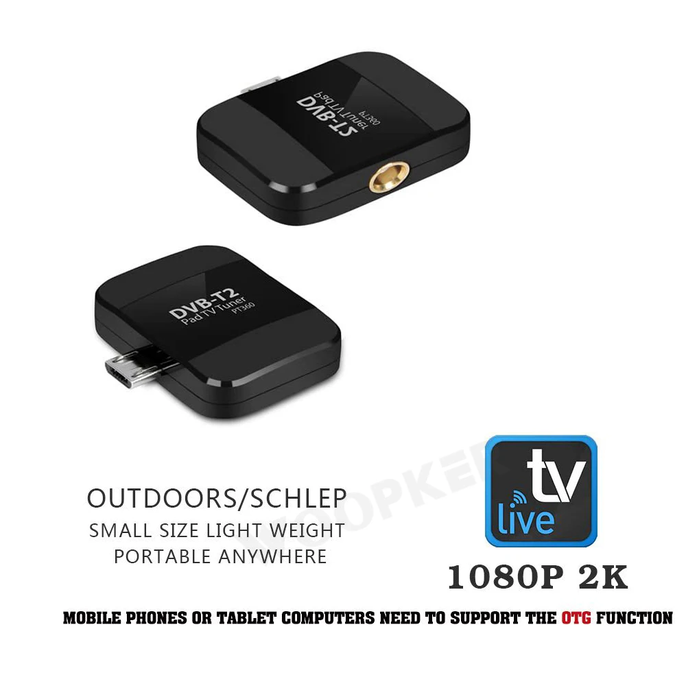 Тип с портом типа C ТВ тюнер pad HD палка Geniatech PT360 часы DVB T2/T на Android Phone/Pad H.265/H.264 Full T2