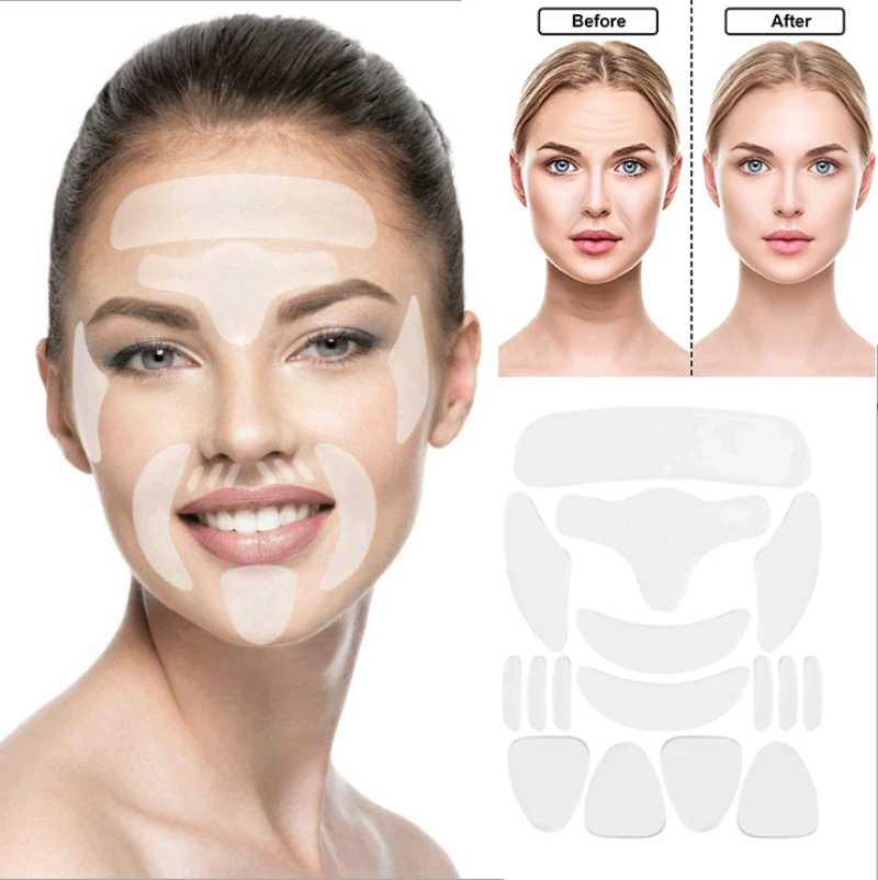 1/2PCS Anti-wrinkle Silicone Gel Pad Facial Forehead Cheek Line Anti-aging Patches Reusable Face Chin Breast Chest Lifting Patch | Красота и
