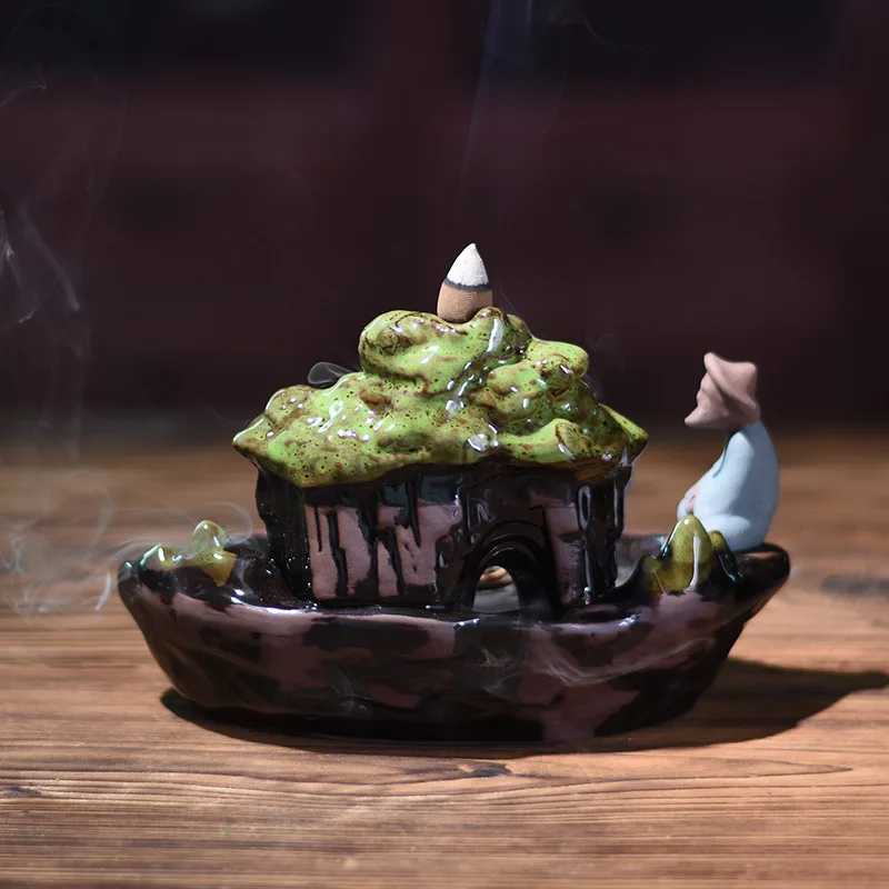 Керамическая глазурь мини курильница с держателем подарок семейный офис