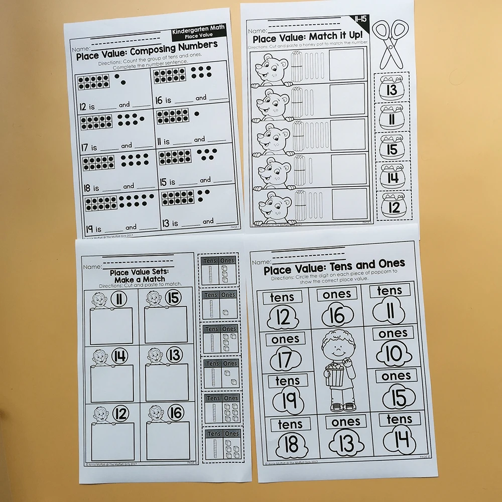 Детский сад Математика сравнение чисел домашняя работа бумага английский