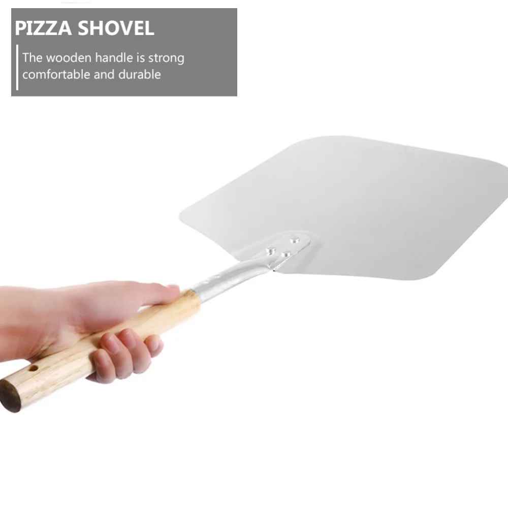 

1Pc Wooden Handle Pizza Shovel Aluminum Pizza Server Pizza Peel (Assorted Color)