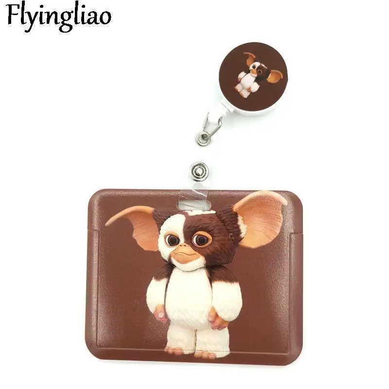 

Gremlins Gizmo Movie Cartoon Cute Credit Card Holder Lanyard Women Men Kid Student Badge Reel ID Name Bus Clip Card Badge Holder