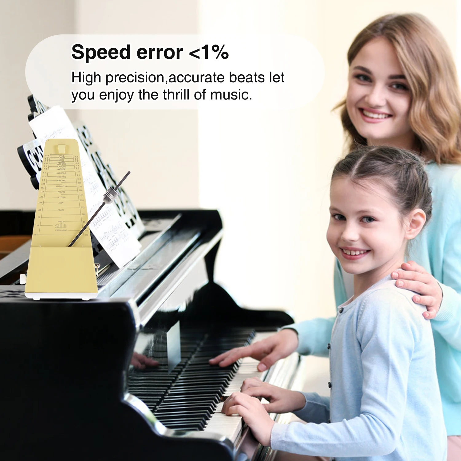 Соло S-320 Универсальный механический метроном ABSMaterial для гитары скрипки пианино