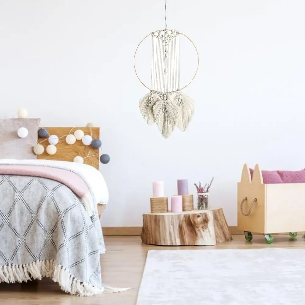 Богемный ручной работы гобелен из макраме кружевной Ловец снов Мандала