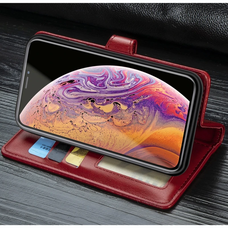 Бизнес-стиль, кожаный чехол для iPhone 7 8 6 s 6s plus X XR XS 11 Pro Max Пряжка Бумажник откидная крышка для iPhone 11 чехол iPhone XR