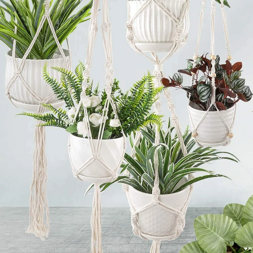 Держатель для растений корзина ручной работы вертикальная вешалка цветочных