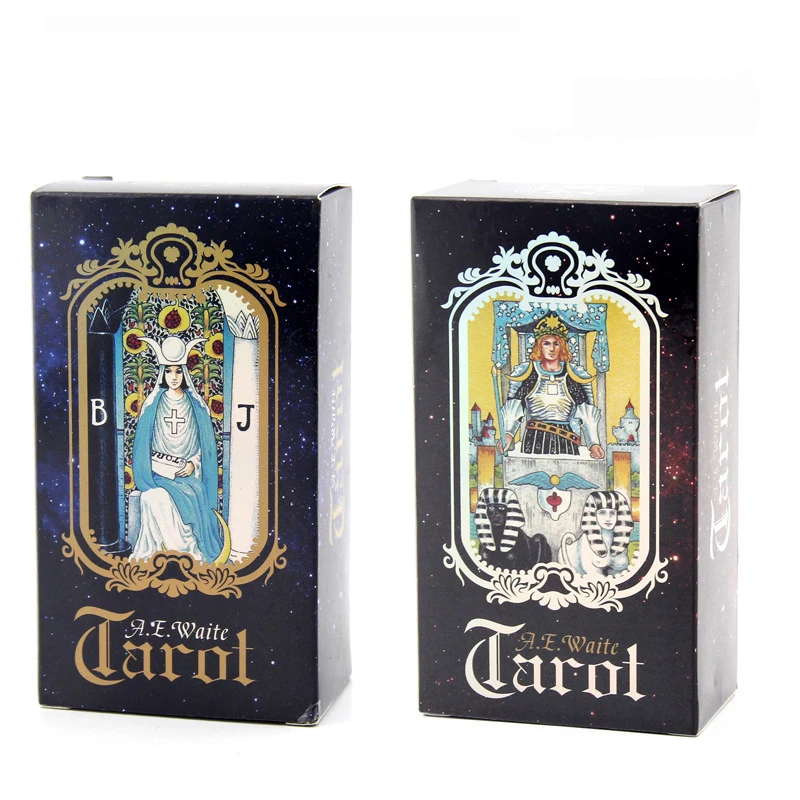 Голографическая карточная игра Таро 78 шт. светящиеся карты с английским тиражом